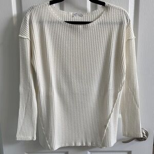 VICI - First Love Cream Waffle Knit Long Sleeve Tee